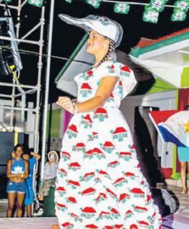 Miss Saba Natalia Peterson showing off her cultural dress. (STK photo)